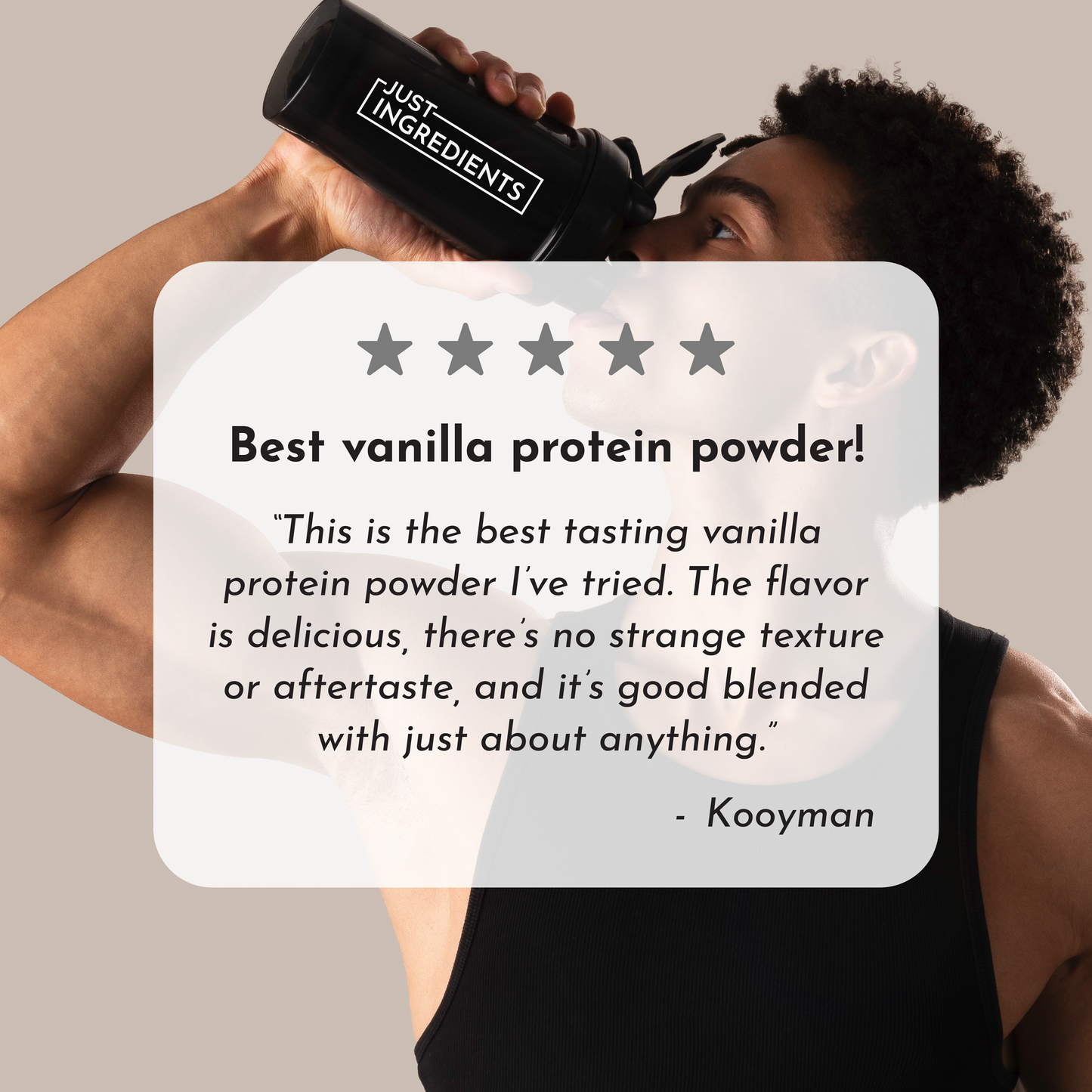 JUST INGREDIENTS Protein Powder — 20-serving blend to support muscle recovery and energy replenishment*